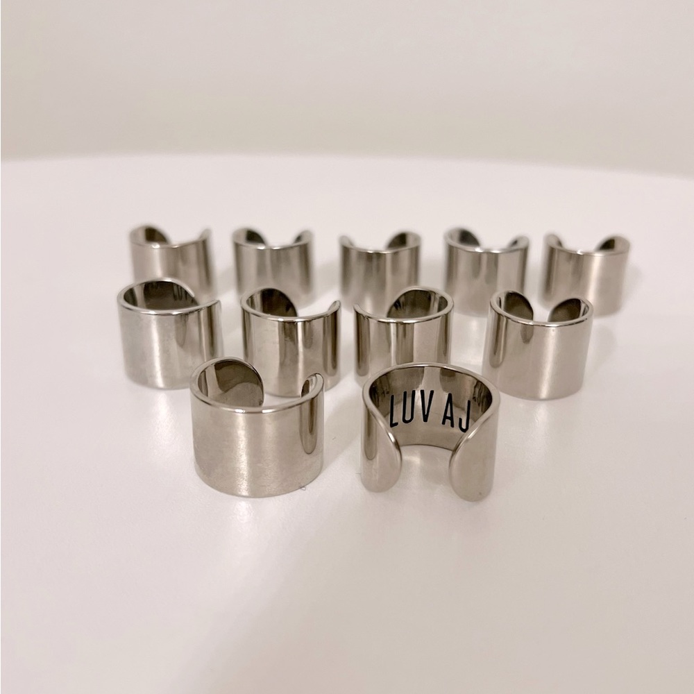 Luv Aj: 11 Tall Plain Rings (Silver)